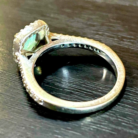 Holiday Sale ✨ All-Natural Certified Grandidierite 14K White Gold Ring Size 7 - Picture 9 of 15